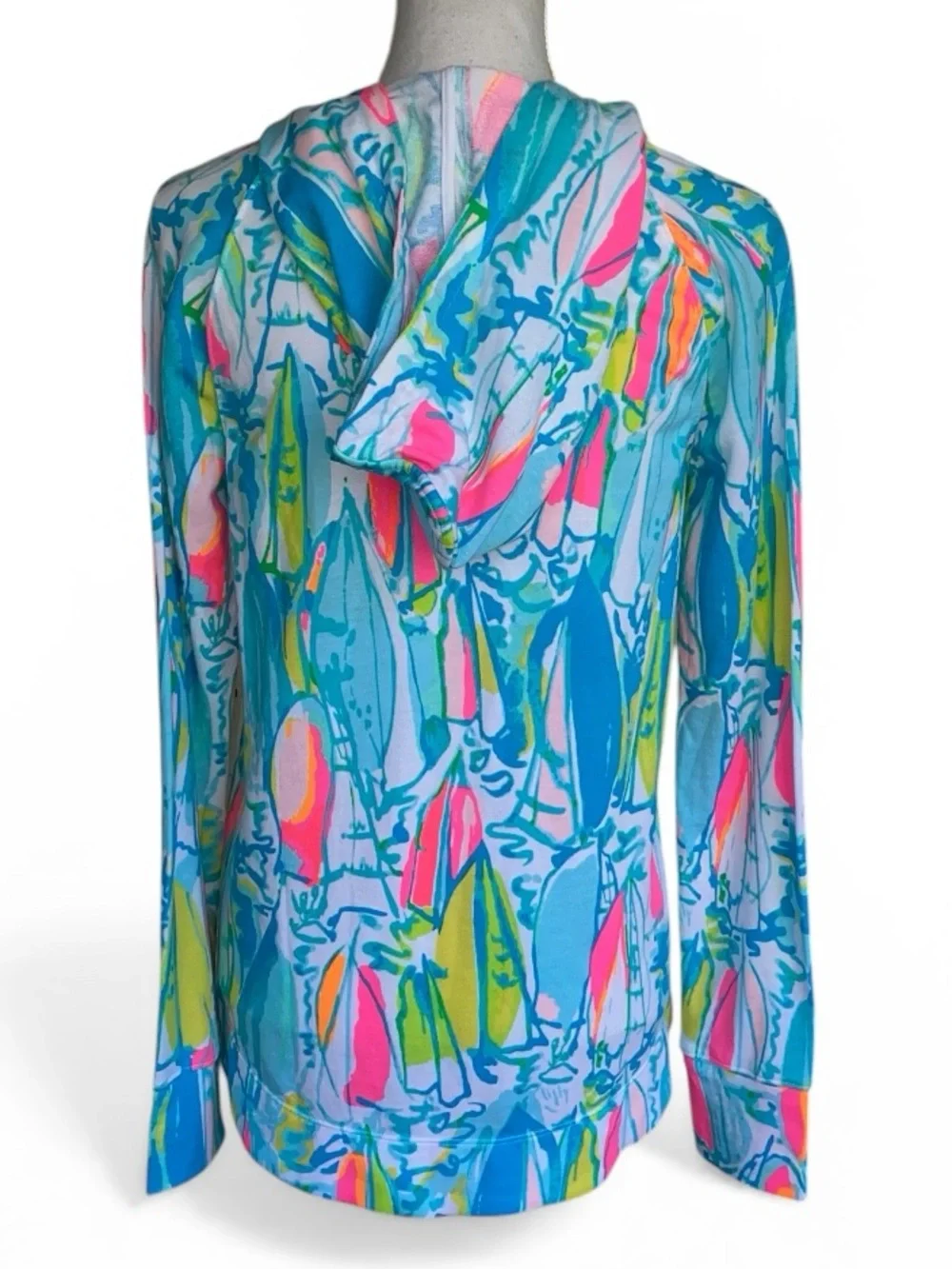 LILLY PULITZER MOORING HOODIE Sweatshirt/Jacket “Beach & Bae” MLT color Size XS - Picture 2 of 9